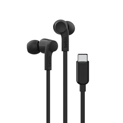 Belkin - SoundForm Wired USB-C Earbuds - Black