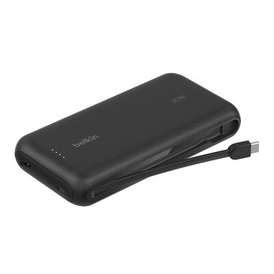 Belkin BoostCharge Power Bank 20 000 Mah-  Power Delivery  30 Watt with USB-C Integrated Cable and USB-C & USB-A Ports -  Black