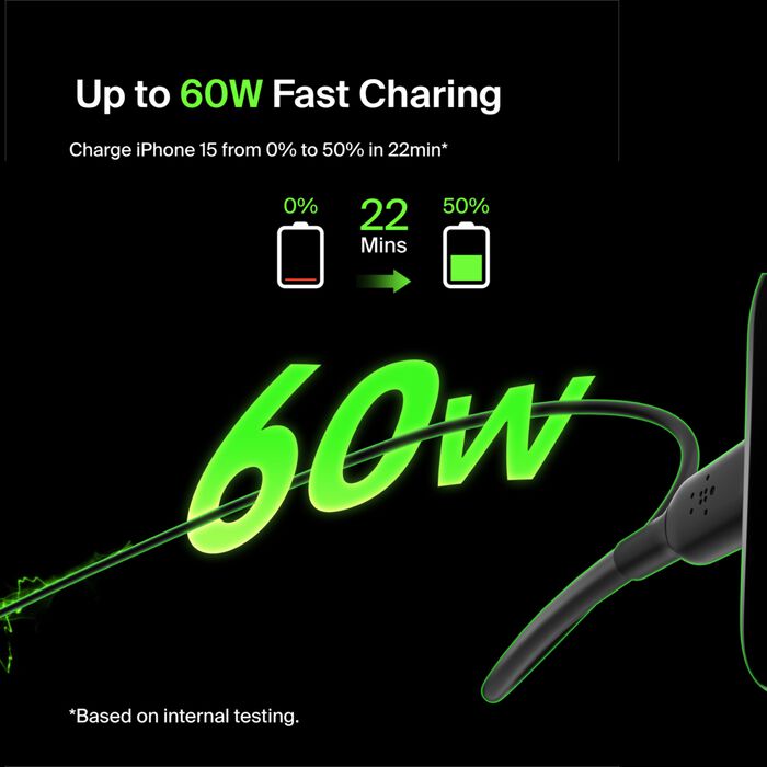 Belkin - USB-C to USB-C Cable 2 Meters - Black