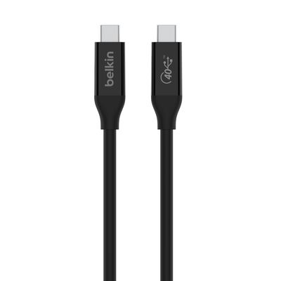 Belkin - USB4 Cable USB-C to USB-C Cable 100 Watt 1 Meter - Black
