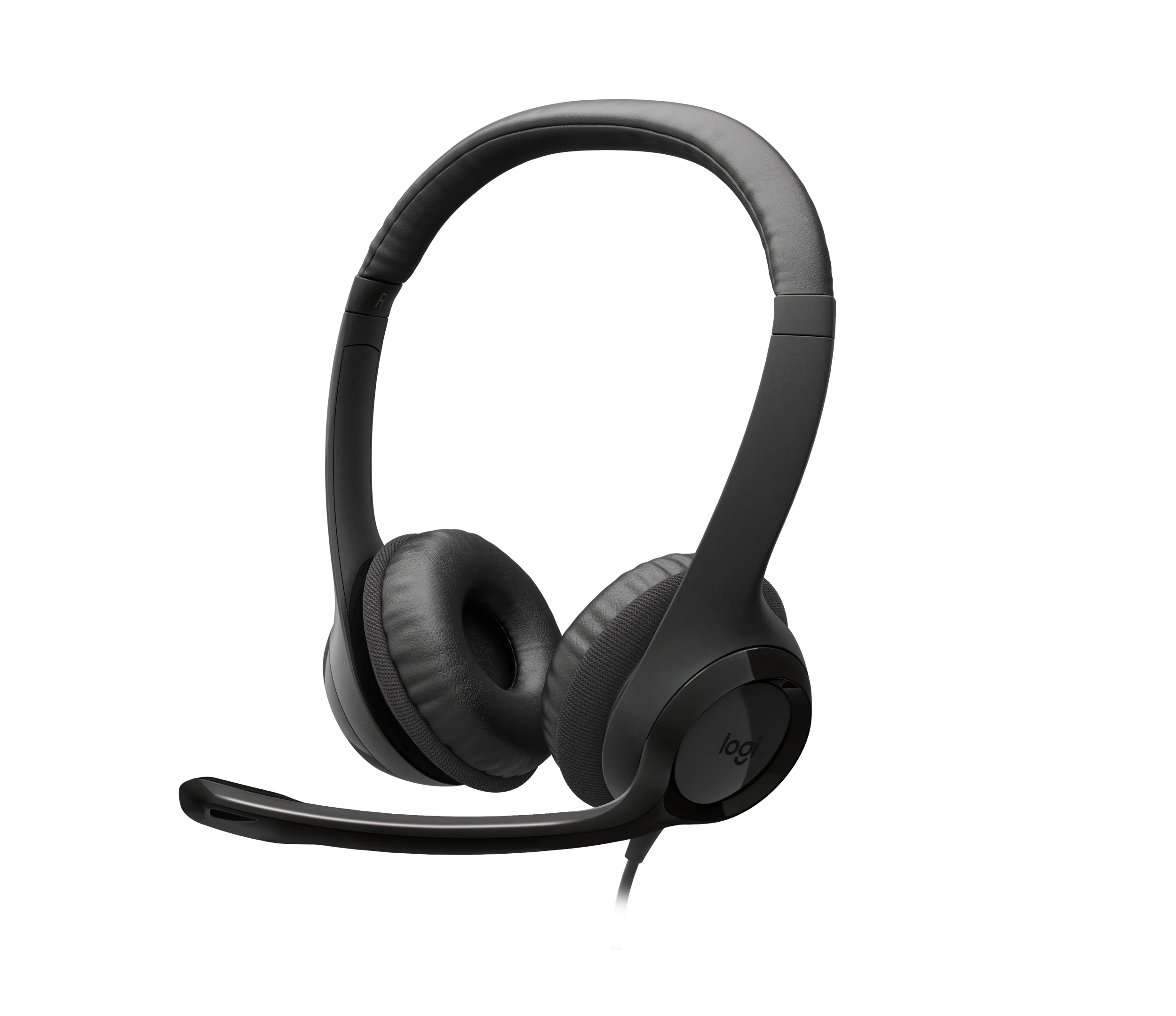 Logitech - H390 USB-C Dual Headset with Noise-Cancelling Microphone with in-line controls - (1.8 Meter Cable) - Black