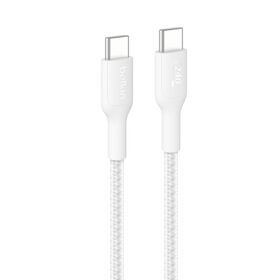 Belkin - BoostCharge 2 in 1 USB-C to USB-C Braided Cable with Lightning Adapter - Black