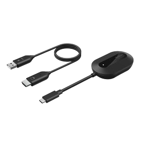 Belkin - ConnectAir Wireless HDMI Display Adapter for USB-C Laptop, Tablet, Phone, Projector – Black