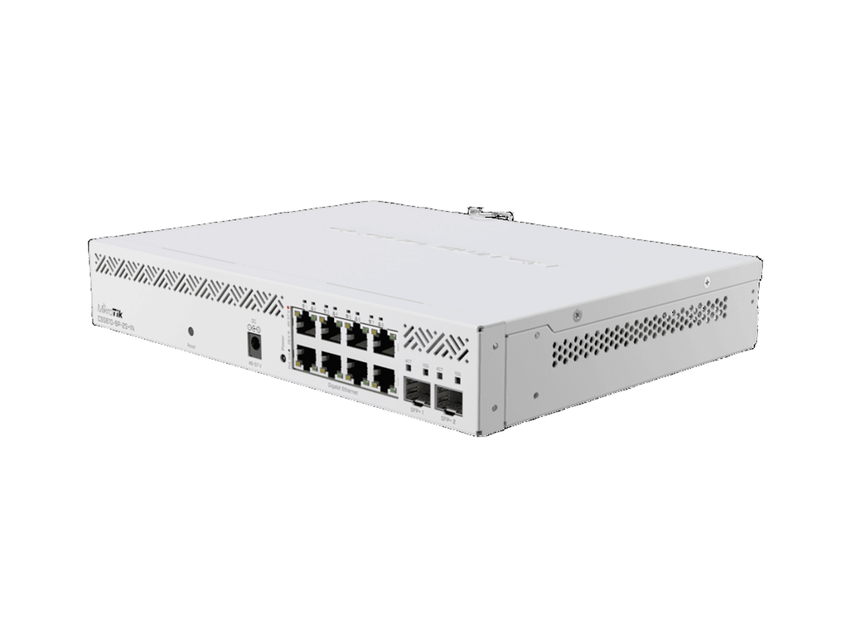 MikroTik Cloud Smart Switch CSS610-8P-2S+IN, 8x GB 802.3af/at POE-out ports, 2x SFP+ cages