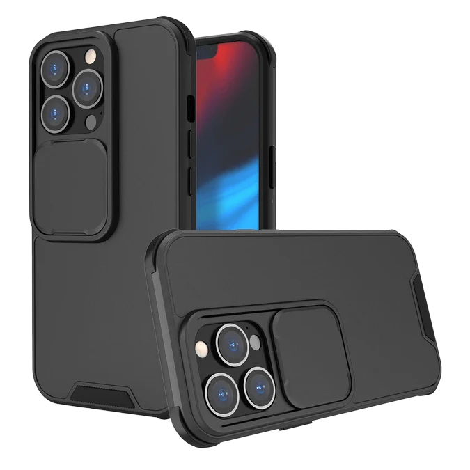 Tuff-Luv - Rugged Armour Case with Camera Guard for Apple iPhone 13 Mini - Black